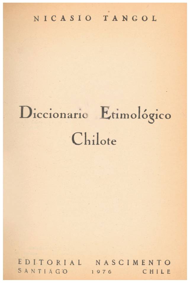 thumbnail of Diccionario Etimológico Chilote